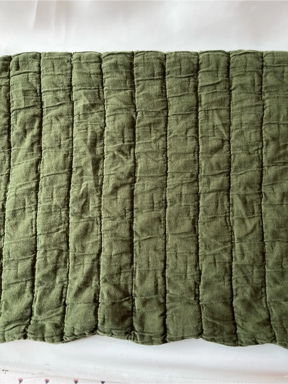 Set of 2 Schoolhouse Channeled Cotton Sham King Pillow alder green zipper